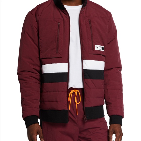 Puma Jackets \u0026 Coats | Puma Parquet Men's Puffer Jacket Burgundy Men Sz M | Color: Tan | Size: M | Rrmando's Closet
